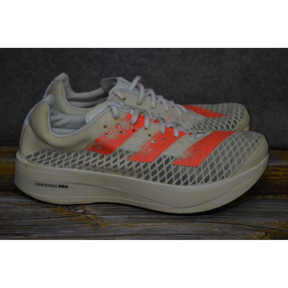 Adidas Adizero Adios Pro Running Shoes Mens 7.5 White Coral Lightstrike FX1765